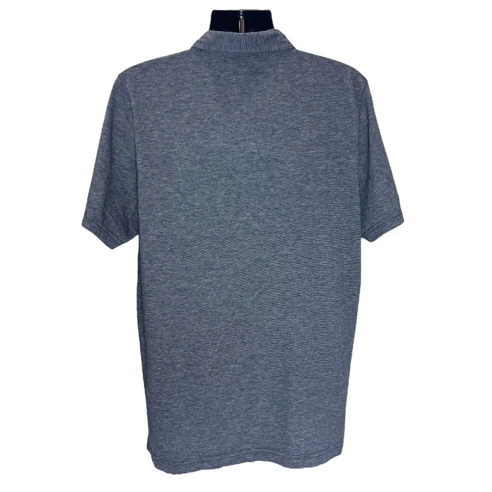 Travis Mathew Zinna Polo Shirt Men's XL Heather Dark Gray Pima Cotton Blend Golf